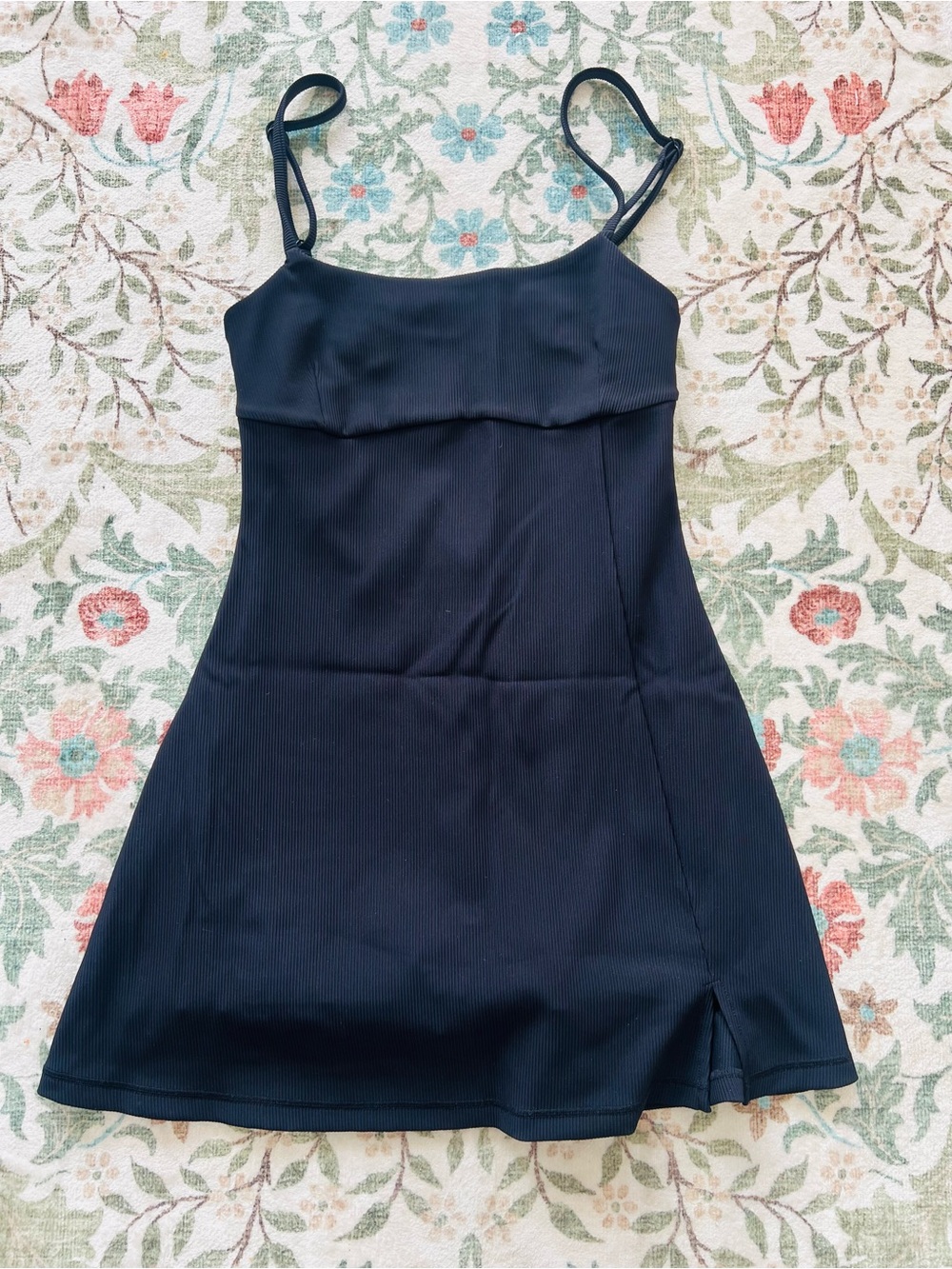 Active by TEAL Ribbed Mini Dress Small Black